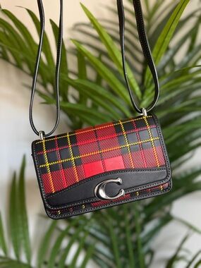 Coach Bandit Red and Black Plaid